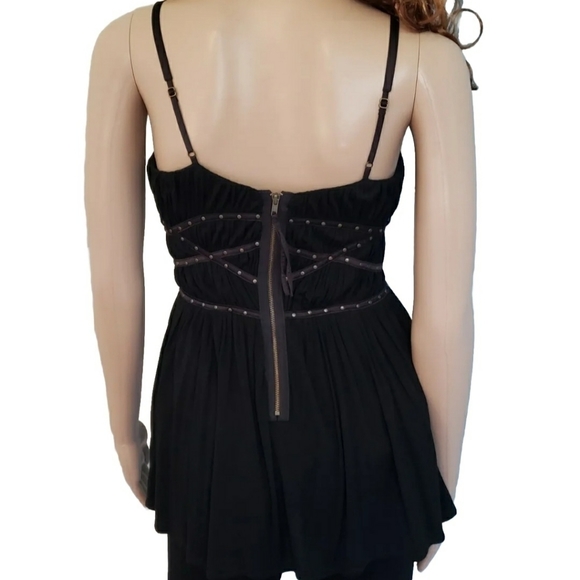 Miss  Me Black Studded Camisole Tank Top Small - Picture 2 of 8